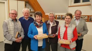 Gisbert Wehr, Hubert Stephan, Monika Weinrich, Walter Ludolph, Irmtraud Wehr, Lothar Weinrich (v.l.n.r)